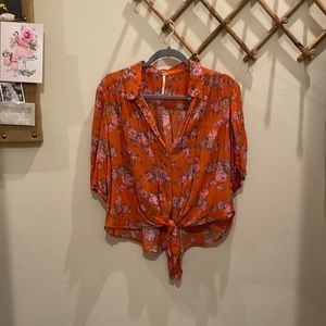 Free People Celia Printed Blouse
